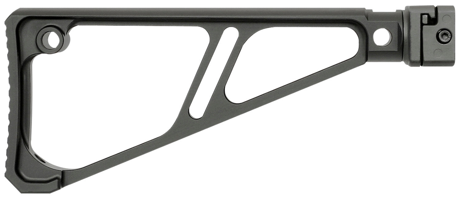 Midwest Industries MISTAPSFFES Side Folding Fixed Extruded Stock Black Anodized Aluminum for 1913 Picatinny Rail