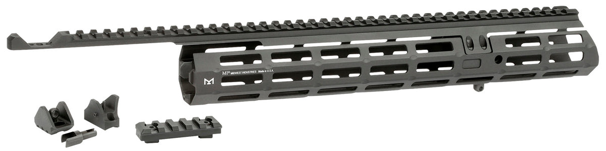 Midwest Industries MIMAR1895XRS Extended Sight System 13.63" M-LOK for Marlin 1895 Black Anodized w/ Iron Sights