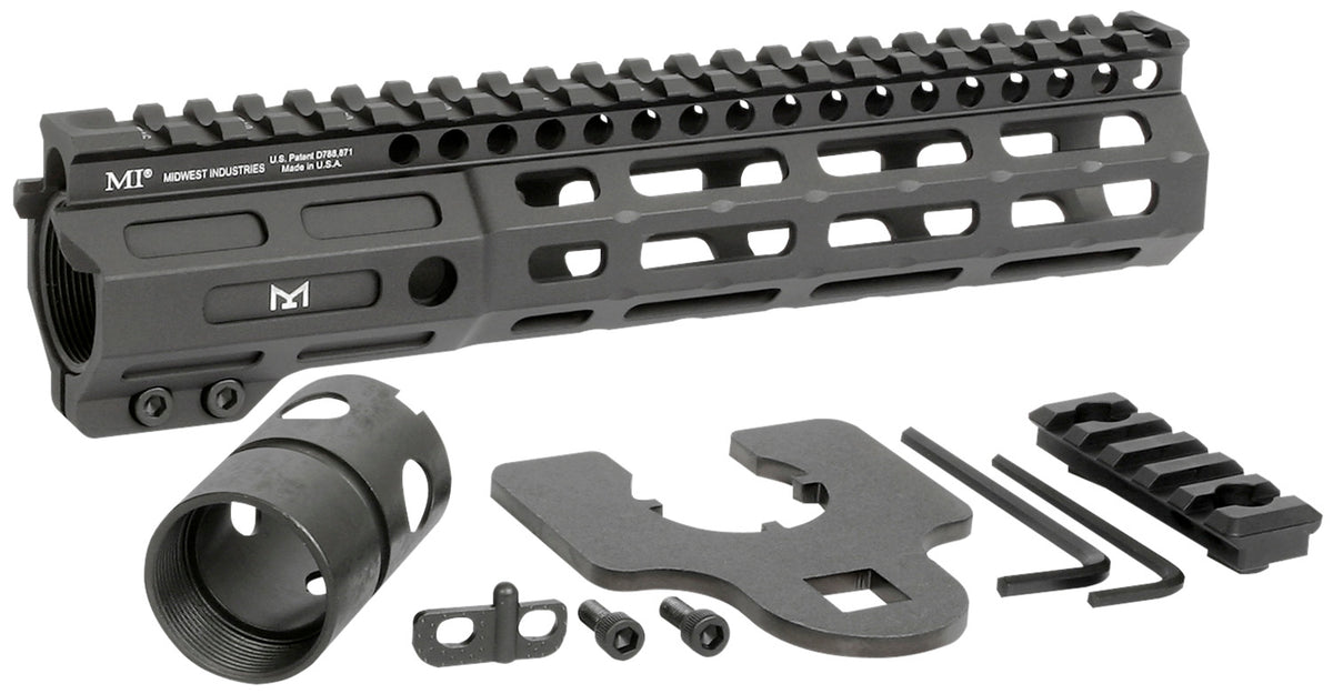 Midwest Industries MINF925 Night Fighter 9.25" M-LOK Handguard Black Hardcoat Anodized Aluminum w/ Barrel Wrench & Rail