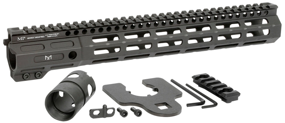Midwest Industries MINF105 Night Fighter 10.50" M-LOK Handguard Black Hardcoat Anodized Aluminum w/ Barrel Wrench & Rail