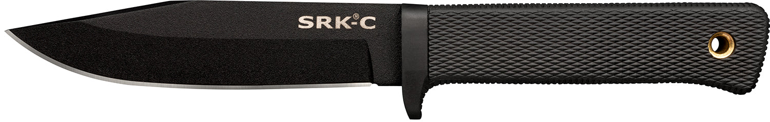 Cold Steel CS-49LCKD SRK Compact 5" Fixed Blade SK-5 Steel Black Tuff-Ex Finish Kray-Ex Handle with Sheath