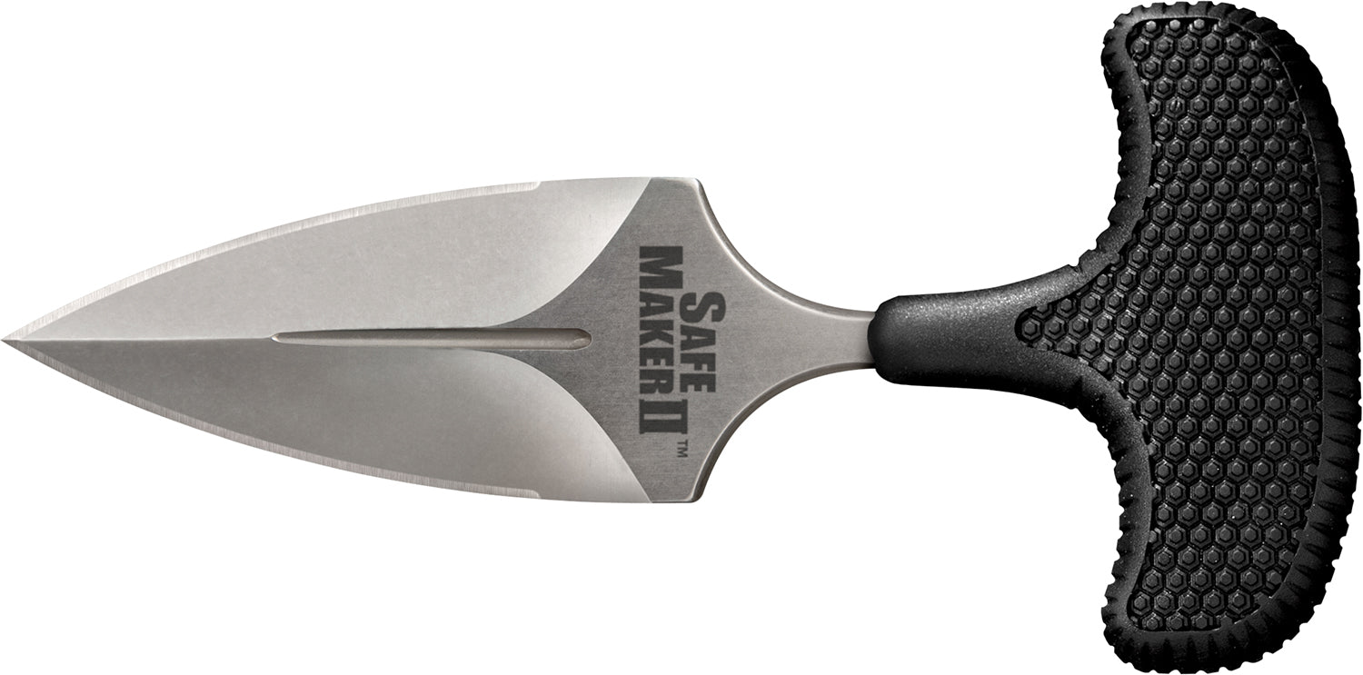 Cold Steel CS12DCST Safe Maker II 3.25" Fixed Spear Point AUS-8A Stainless Steel Stone Washed Blade Kray-Ex Handle