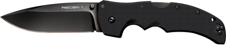 Cold Steel CS27BS Recon 1 4" Folding Spear Point S35VN DLC Coated Blade Black G10 Handle with Pocket Clip
