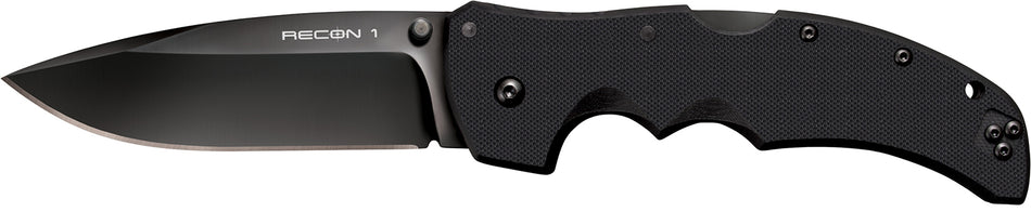 Cold Steel CS27BS Recon 1 4" Folding Spear Point S35VN DLC Coated Blade Black G10 Handle with Pocket Clip