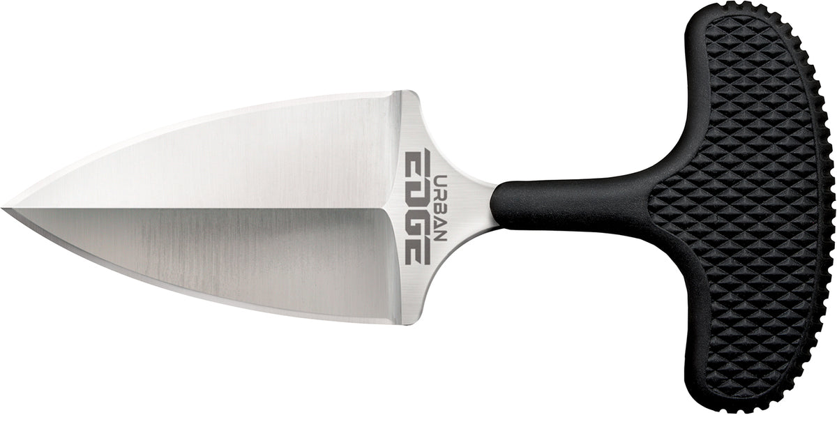 Cold Steel CS43XL Urban Edge 2.50" Fixed Plain Stone Washed AUS-8A Stainless Blade Black Kray-Ex Handle