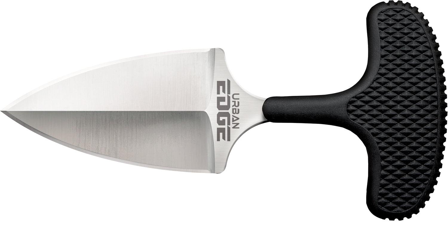 Cold Steel CS43XL Urban Edge 2.50" Fixed Plain Stone Washed AUS-8A Stainless Blade Black Kray-Ex Handle