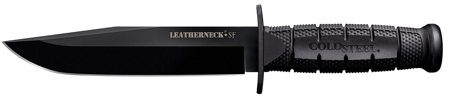 Cold Steel CS39LSFC Leatherneck Semper-Fi 6.75" Fixed Clip Point Plain Black Powder Coat D2 Steel Blade Black Griv-Ex Handle Includes Sheath