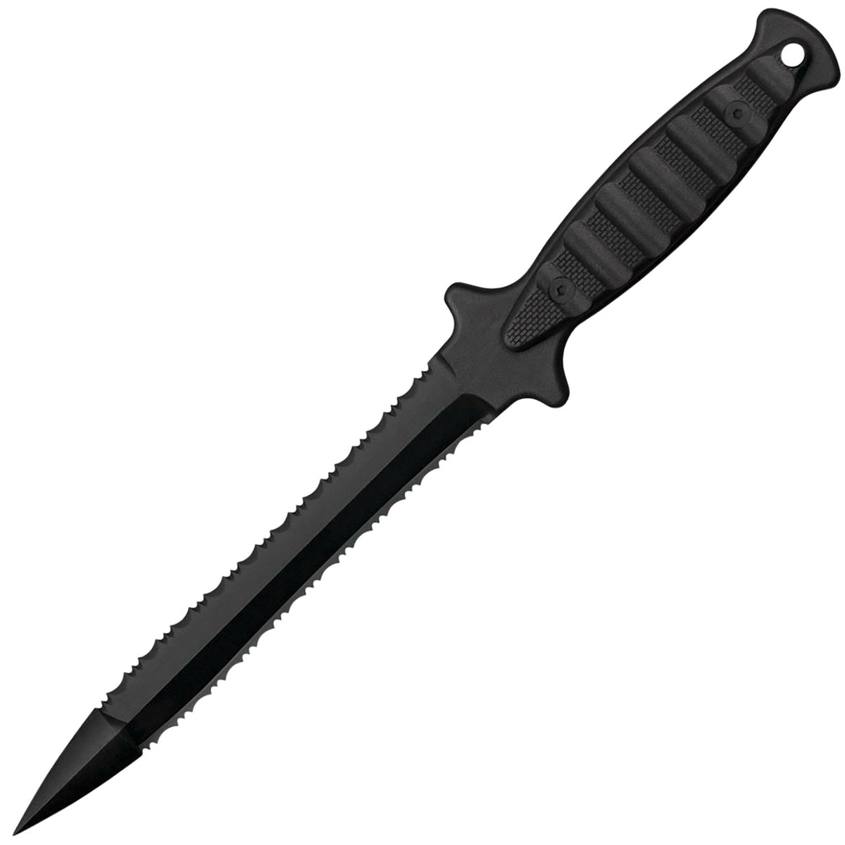 Cold Steel CS-92FMA FGX Wasp 7" Fixed Serrated Black Griv-Ex Blade and Handle Dagger