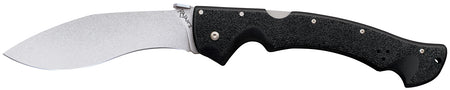 Cold Steel CS-62JL Rajah II 6" Folding Plain Stone Washed AUS-10A Stainless Blade Black Griv-Ex Handle