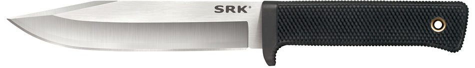 Cold Steel CS-35AN San Mai SRK 6" Fixed Plain Satin VG-10 San Mai Blade Black Checkered Kray-Ex Handle with Finger Guard