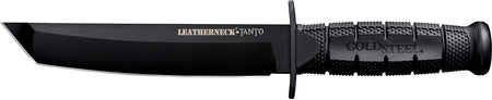 Cold Steel CS-39LSFCT Leatherneck 7" Fixed Plain Tanto Black Powder Coat D2 Steel Blade Double Quillon Guard Griv-Ex Handle