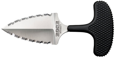 Cold Steel CS43XLSS Urban Edge 2.50" Fixed Blade Fully Serrated Stone Washed AUS-8A SS Blade Black Kray-Ex Handle