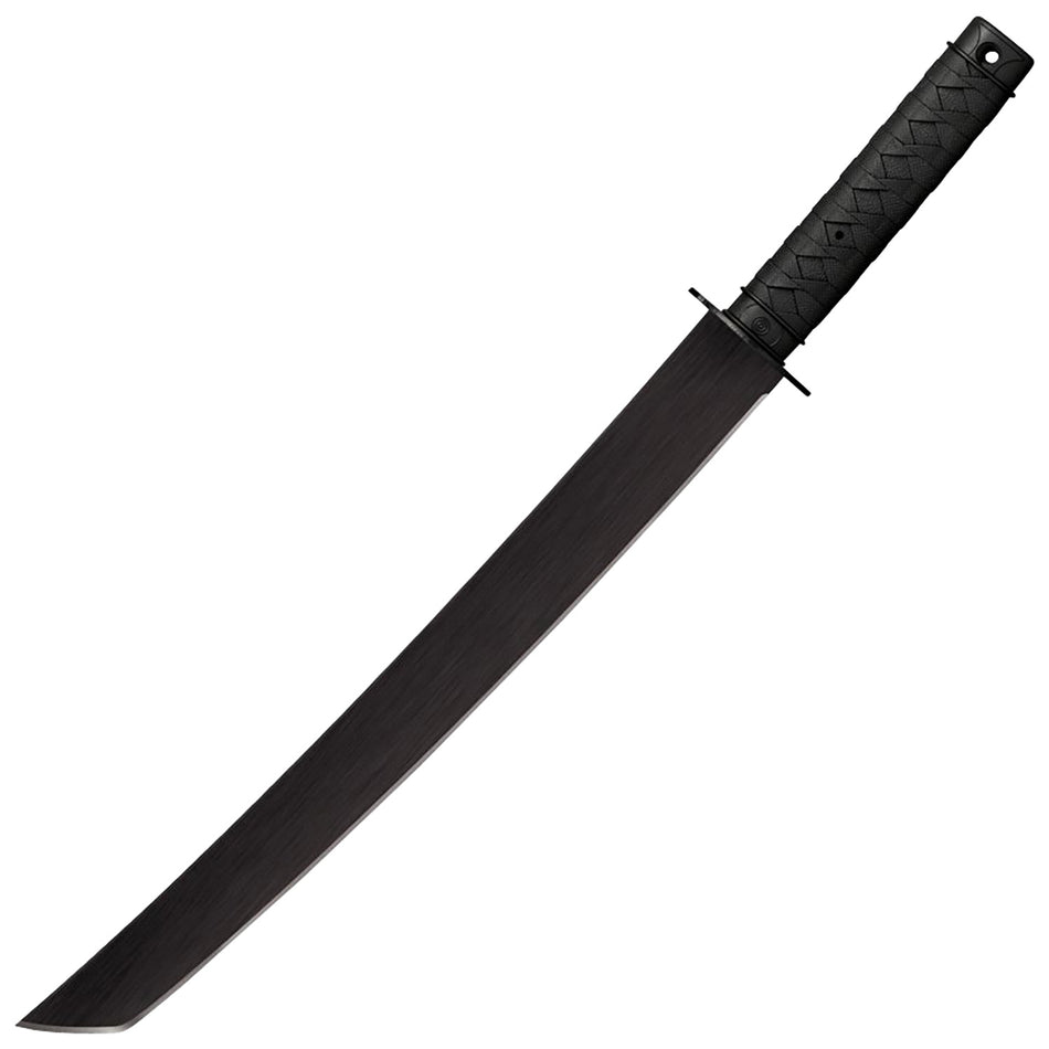 Cold Steel CS97TKLZ Tactical Wakizashi 18" 1055 Carbon Steel Blade Black Anti-Rust Coat Polypropylene Handle 25" w/ Sheath