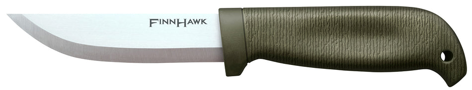 Cold Steel CS-20NPK Finn Hawk 4" Fixed Plain Cryo 4116 SS Blade OD Green TPR Handle with Belt Loop Sheath