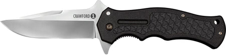 Cold Steel CS20MWCB Crawford 1 3.50" Folding Clip Point Plain 4034 SS Blade Black GRN Handle w/ Pocket Clip