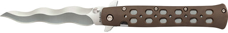 Cold Steel CS-26SK4 Ti-Lite 4" Folding Plain Kris Blade AUS-10A Steel Flat Dark Earth Griv-Ex Handle
