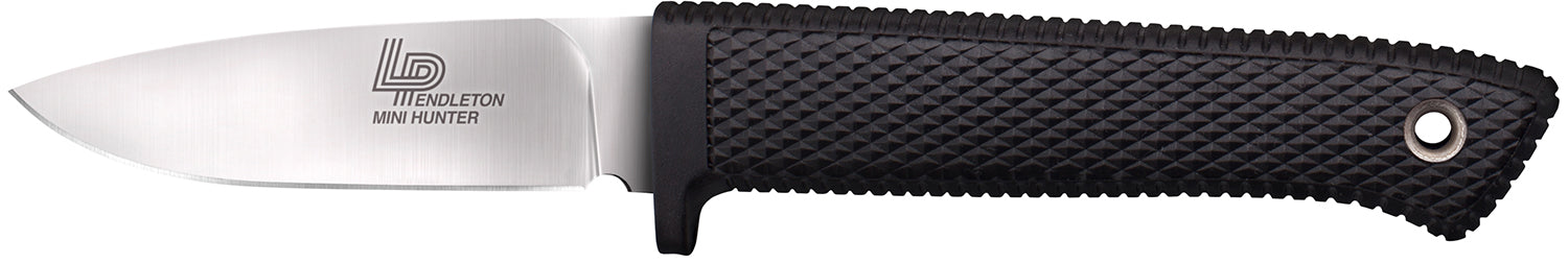 Cold Steel CS36LPMF Pendleton Mini Hunter 3" Fixed Plain Stonewashed AUS-10A SS Blade Black Kray-Ex Handle
