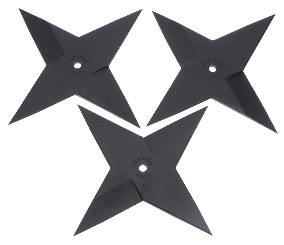 Cold Steel CS80SSB3Z Sure Strike Medium Throwing Star Black Epoxy Finish High Carbon Steel Blade