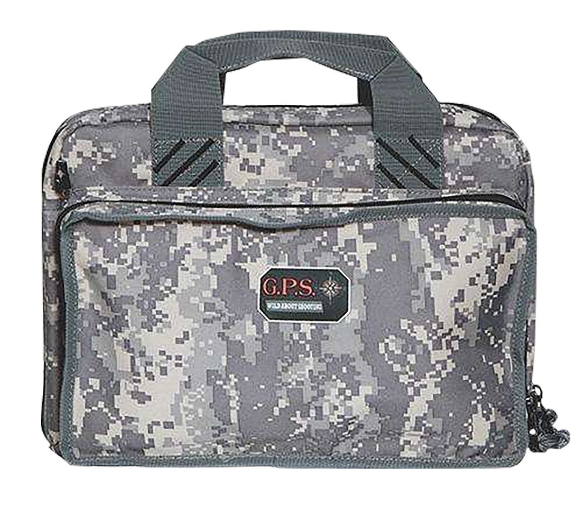 GPS Bags 1310PCDC Quad Pistol Case Digital Camo Nylon Holds 4 Handguns with Range Pockets