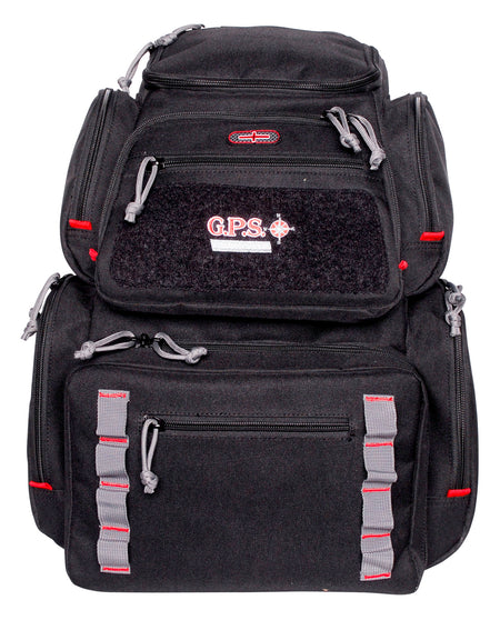 GPS Bags 1712BPB Pistolero Black/Gray Range Backpack Holds 5 Handguns
