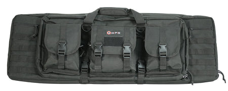 GPS Bags DRC36 Double Rifle Case 36" Black 600D Polyester with 2 Padded Pistol Sleeves and MOLLE Webbing