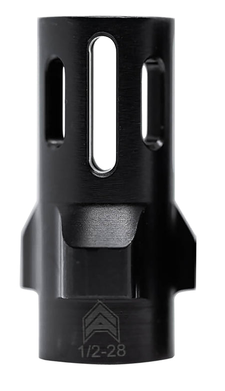 Angstadt Arms AA093LHB28 9mm Tri-Lug Flash Hider Black Hardcoat Anodized Steel 1/2"-28 Threads 1.42" OAL