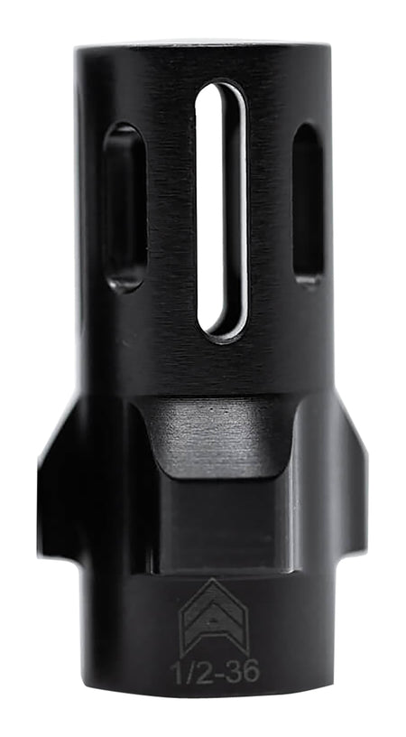 Angstadt Arms AA093LHB36 9mm Tri-Lug Flash Hider Black Hardcoat Anodized Steel 1/2"-36 Threads 1.42" OAL