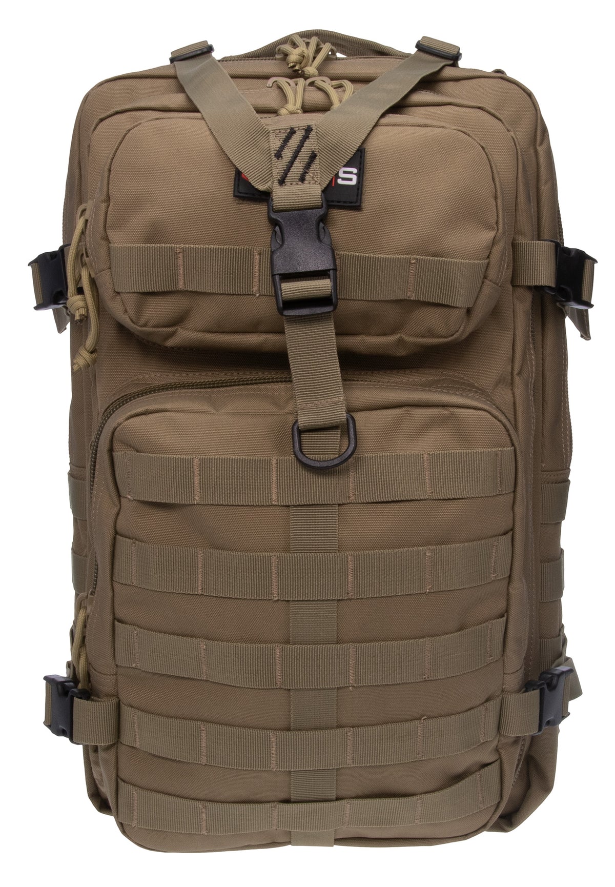GPS Bags T1712BPT Tactical Laptop Backpack Tan 600D Polyester Holds 2 Pistols