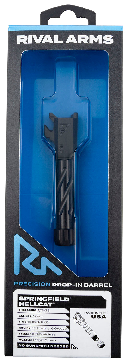 Rival Arms RA20H102A Precision V1 Black PVD Spiral Fluted Threaded Barrel for Springfield Hellcat