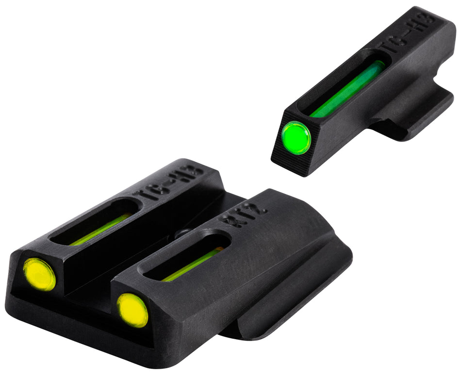 TruGlo TGTG131RT2Y TFO Green Tritium Fiber Optic Front & Yellow Rear Sight Ruger LC9 9S 380