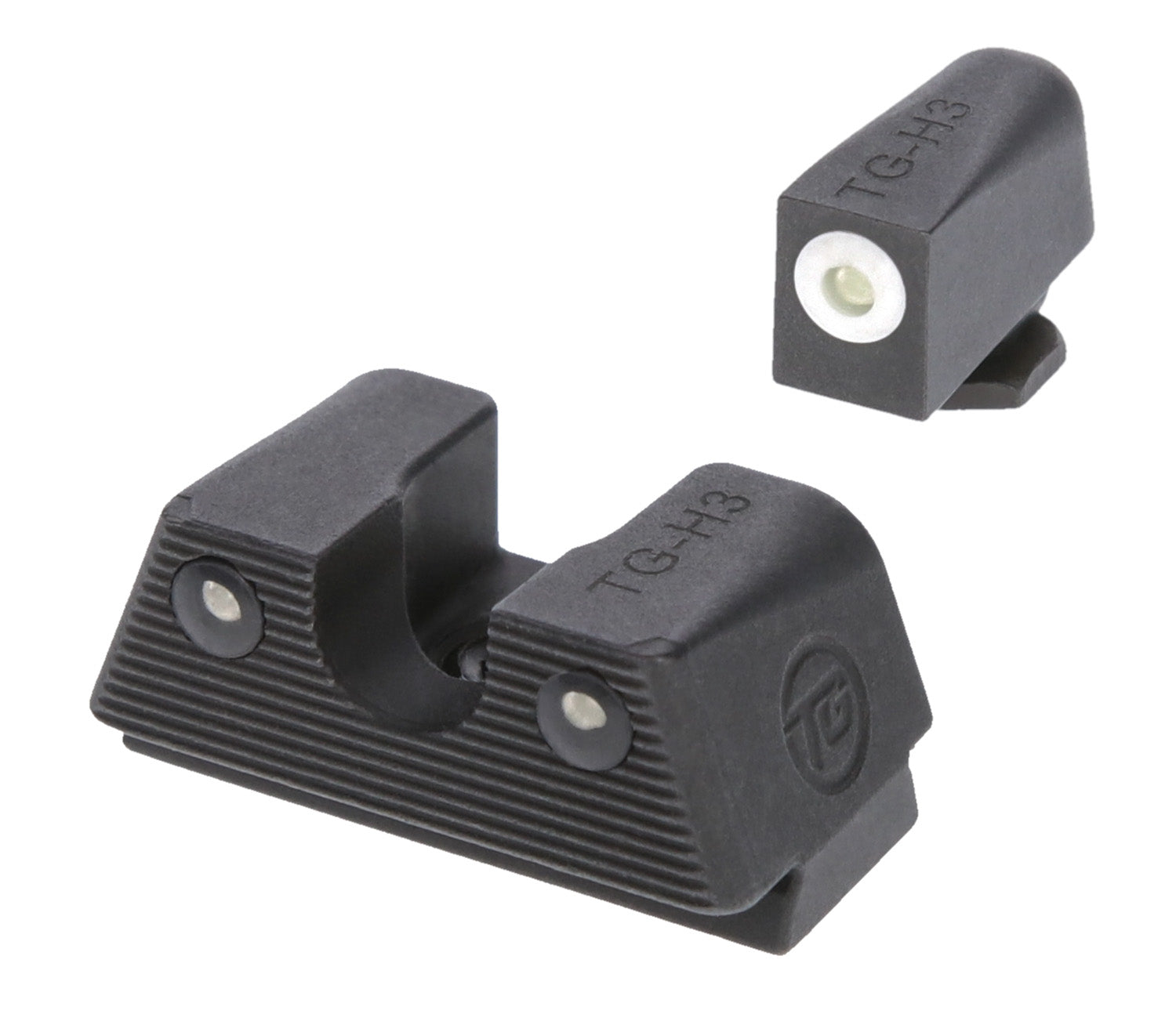 TruGlo TGTG231G1XW Tritium X Low White Outline Front & Green Tritium Rear Sight for Most Glocks