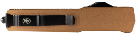 Templar Knife MAAB321 Premium LW Slim OTF Drop Point 8.09" Overall Black Oxide Powdered D2 Steel Blade, 4.93" Bronze Anodized Aluminum Handle