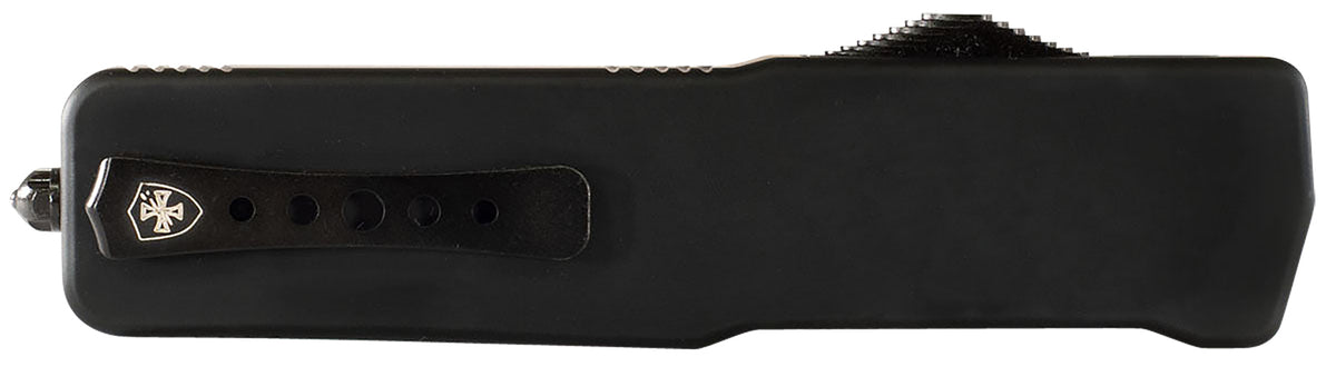 Templar Knife SABR321 Premium LW Small OTF Drop Point 3" Black Oxide Stonewashed D2 Steel Blade, 4.50" Black Aluminum Handle