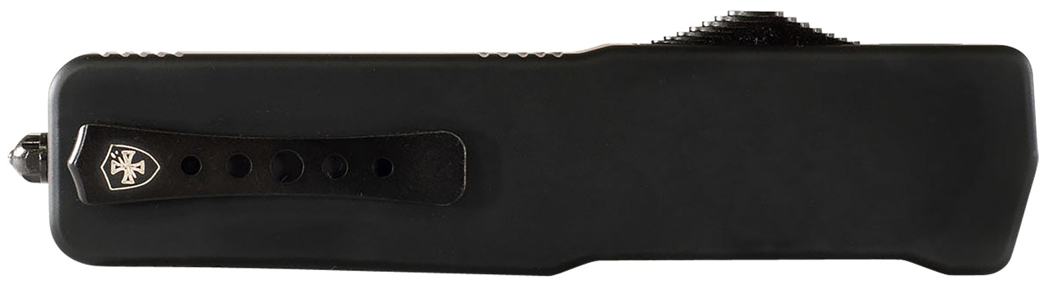 Templar Knife SABR321 Premium LW Small OTF Drop Point 3" Black Oxide Stonewashed D2 Steel Blade, 4.50" Black Aluminum Handle