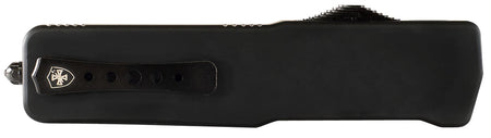 Templar Knife SABR321 Premium LW Small OTF Drop Point 3" Black Oxide Stonewashed D2 Steel Blade, 4.50" Black Aluminum Handle