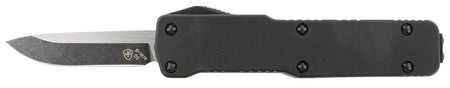 Templar Knife CABR321 Premium LW Micro 1.85" OTF Drop Point Plain D2 Steel Blade, Black Aluminum Handle, CA Legal