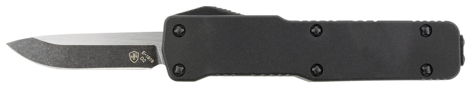 Templar Knife CABR321 Premium LW Micro 1.85" OTF Drop Point Plain D2 Steel Blade, Black Aluminum Handle, CA Legal
