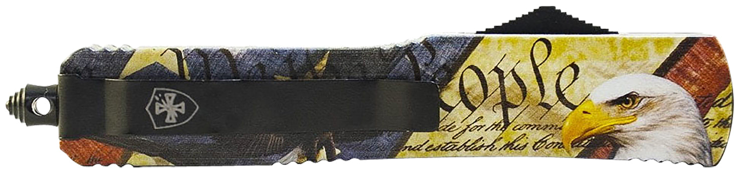 Templar Knife MZEG321 Premium Weighted Eagle Slim 3.16" OTF Drop Point Black Oxide D2 Steel Blade, 4.93" Eagle Aluminum Handle