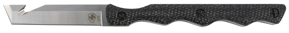 Templar Knife NTKB222 Neck 2.46" Fixed Tanto Powder Coated D2 Steel Blade, 4.22" Black Canvas Micarta Handle with Lanyard and Sheath
