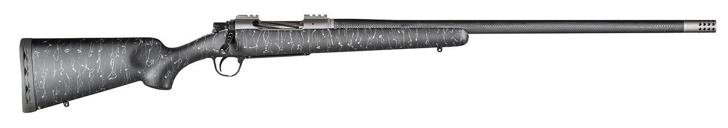 Christensen Arms CA10268815331 Summit TI Full Size 28 Nosler 3+1, 26" Natural Titanium Steel Threaded Barrel, Natural Titanium Aluminum Receiver, Black w/Gray Webbing Fixed Sporter Stock