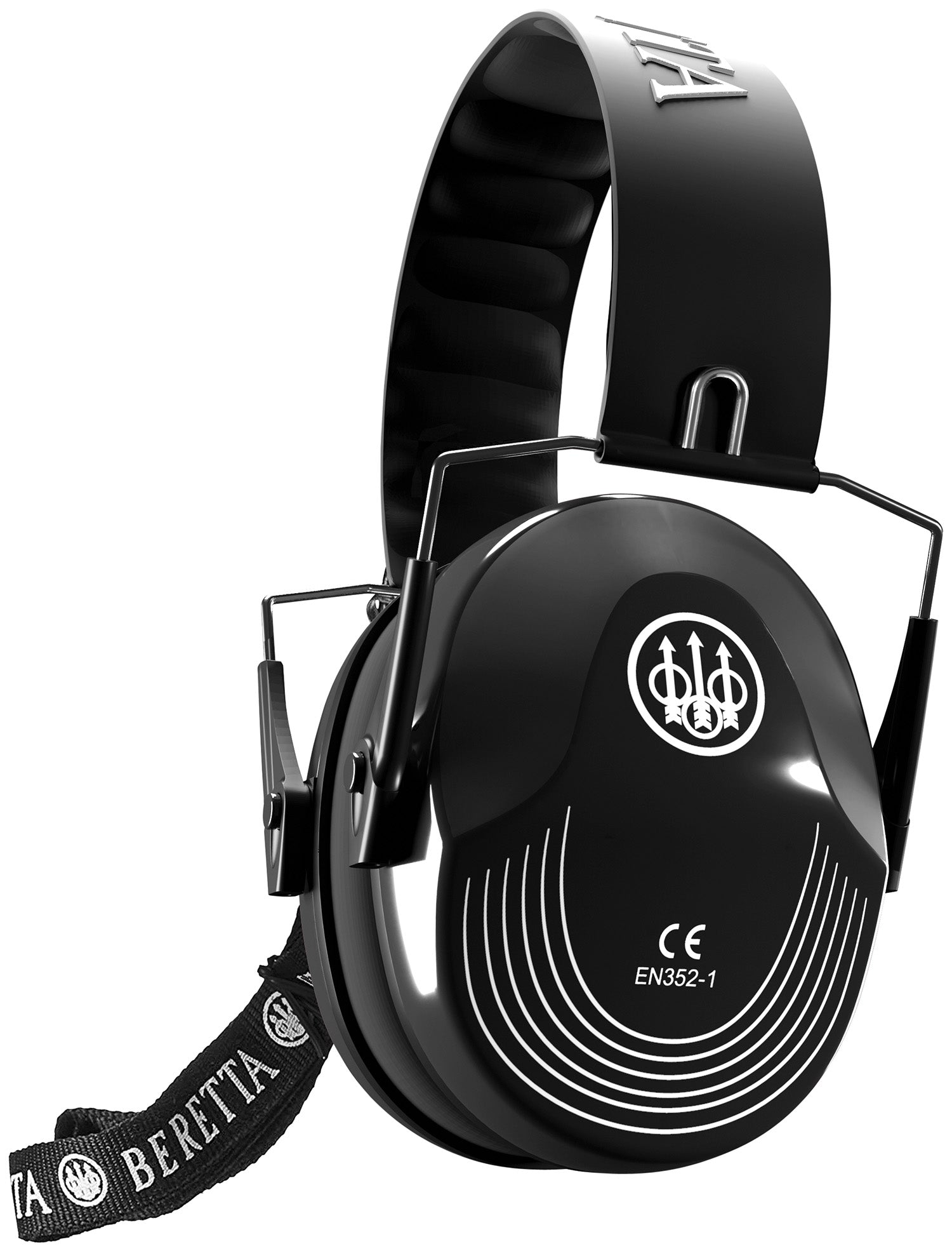Beretta Safety Pro Earmuffs 25 dB SNR Over-the-Head Hearing Protection Black