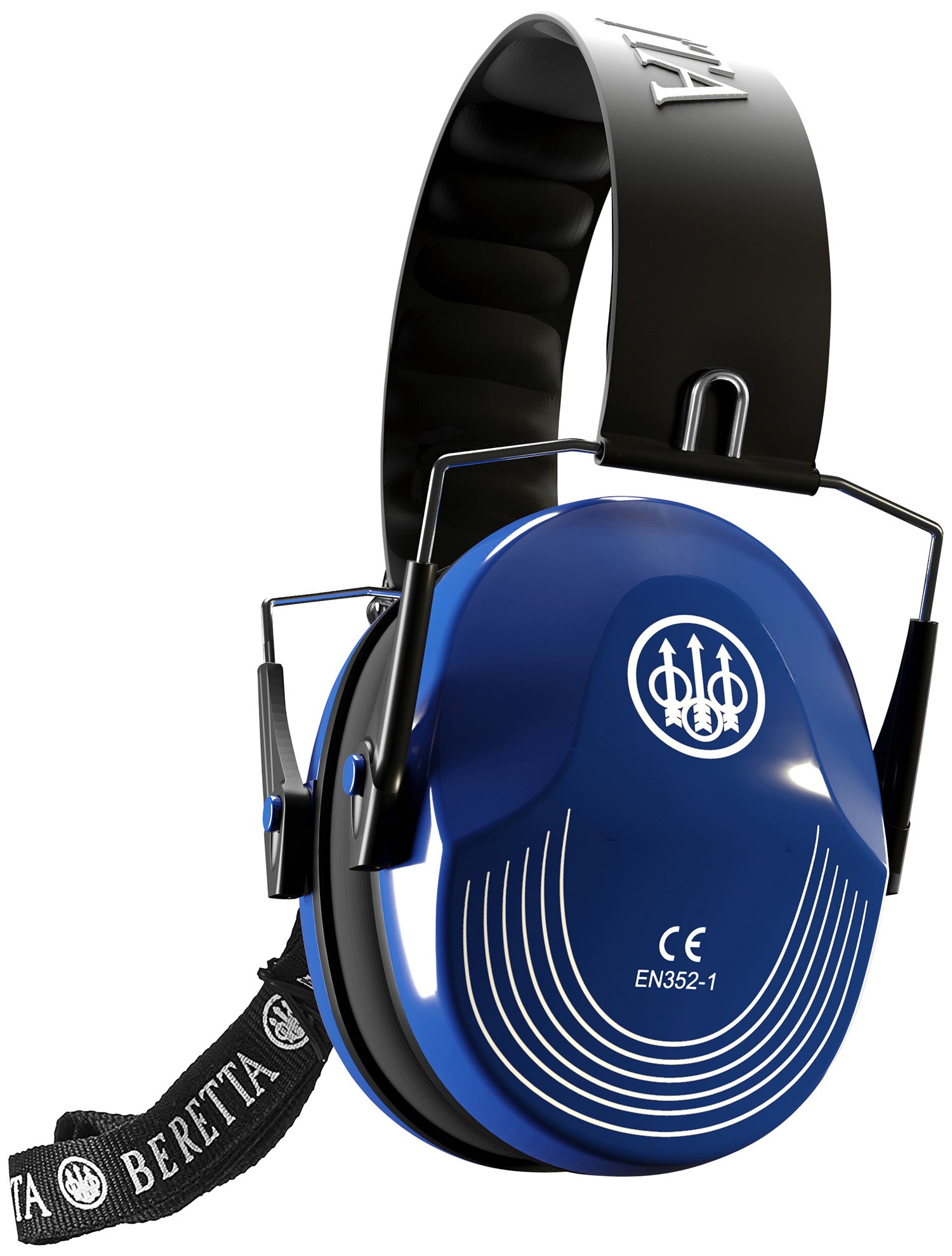 Beretta Safety Pro Earmuffs 25 dB SNR Over-the-Head Hearing Protection Black/Blue