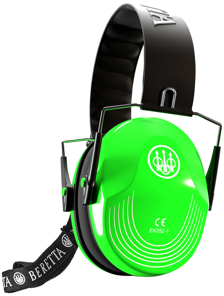 Beretta Safety Pro Earmuff 25 dB NRR Fluorescent Green/Black
