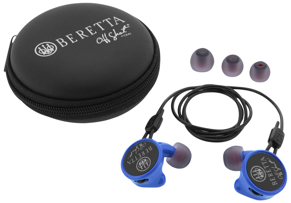 Beretta Mini Headset Comfort Plus Silicone Earpiece 32 dB In-Ear Blue/Black