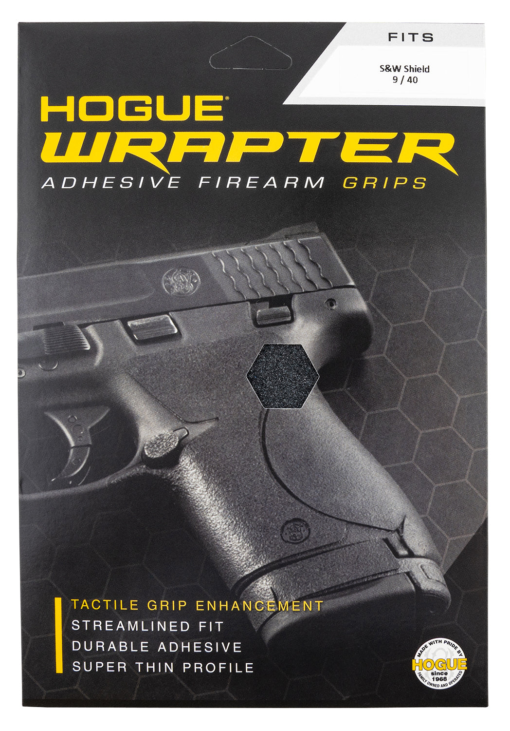 Hogue 18449 Wrapter Adhesive Grip Heavy Grit Black for S&W M&P Shield 9/40