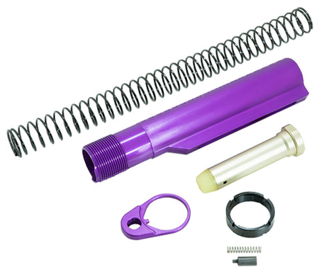 Timber Creek Outdoors ARBTKPPA AR-15 Mil-Spec Carbine Buffer Tube Kit Purple Anodized
