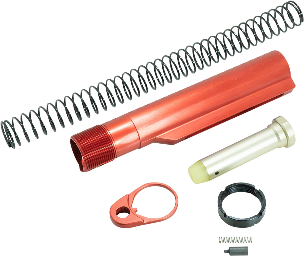Timber Creek Outdoors ARBTKR AR-15 Mil-Spec Carbine Buffer Tube Kit Red Anodized