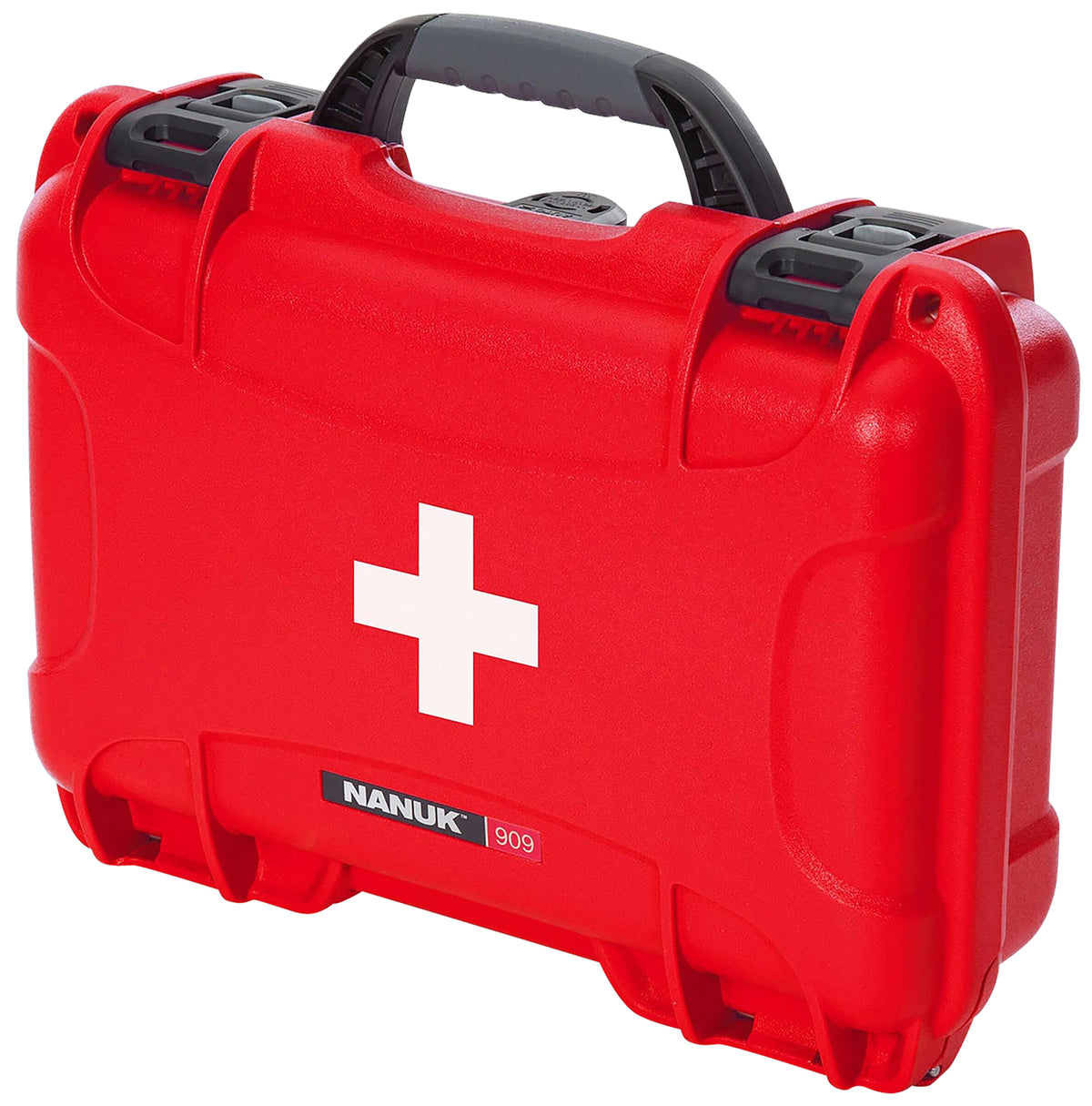 Nanuk 909 First Aid Hard Case Red Resin with PowerClaw Latches