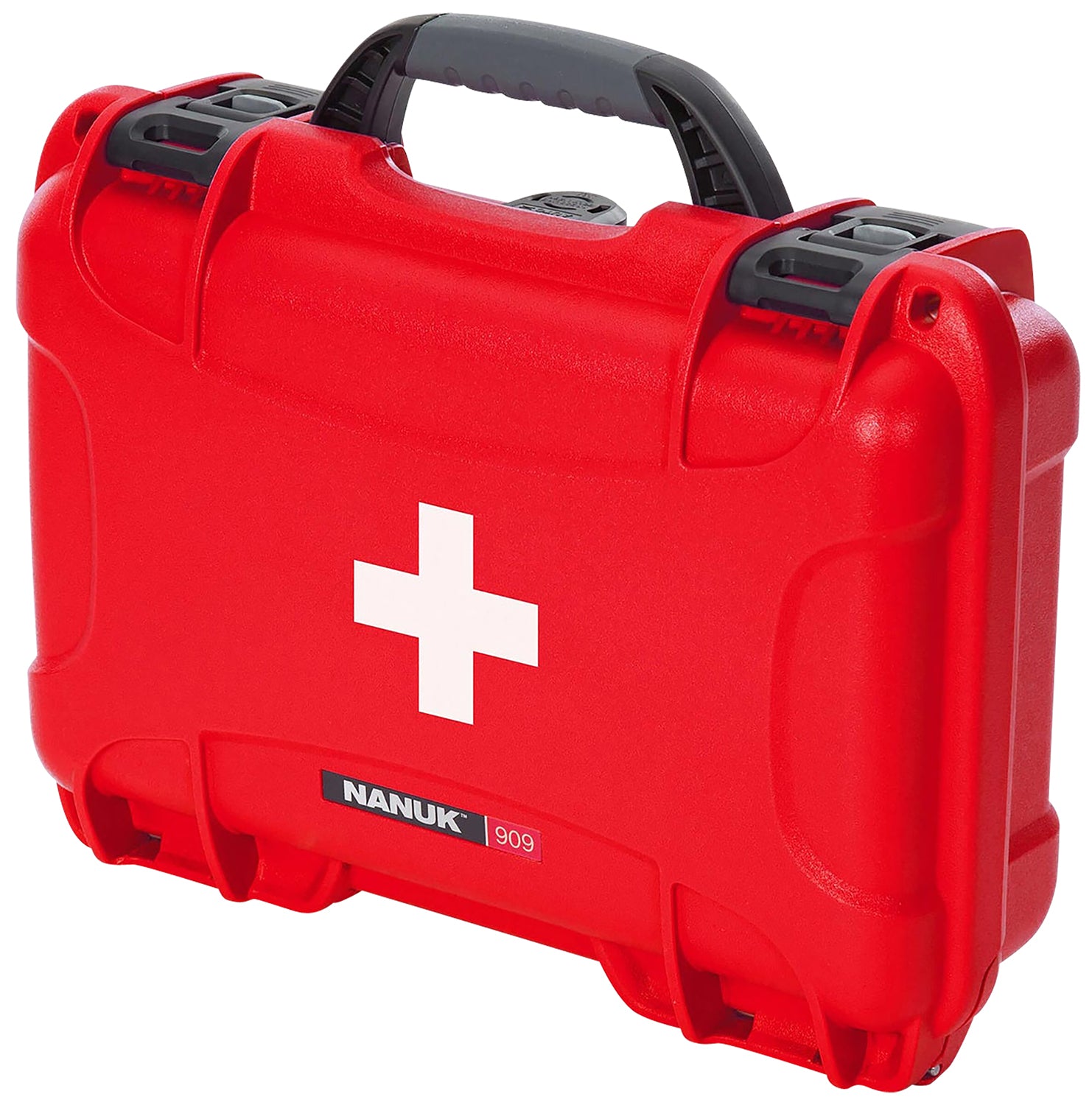 Nanuk 909 First Aid Hard Case Red Resin with PowerClaw Latches