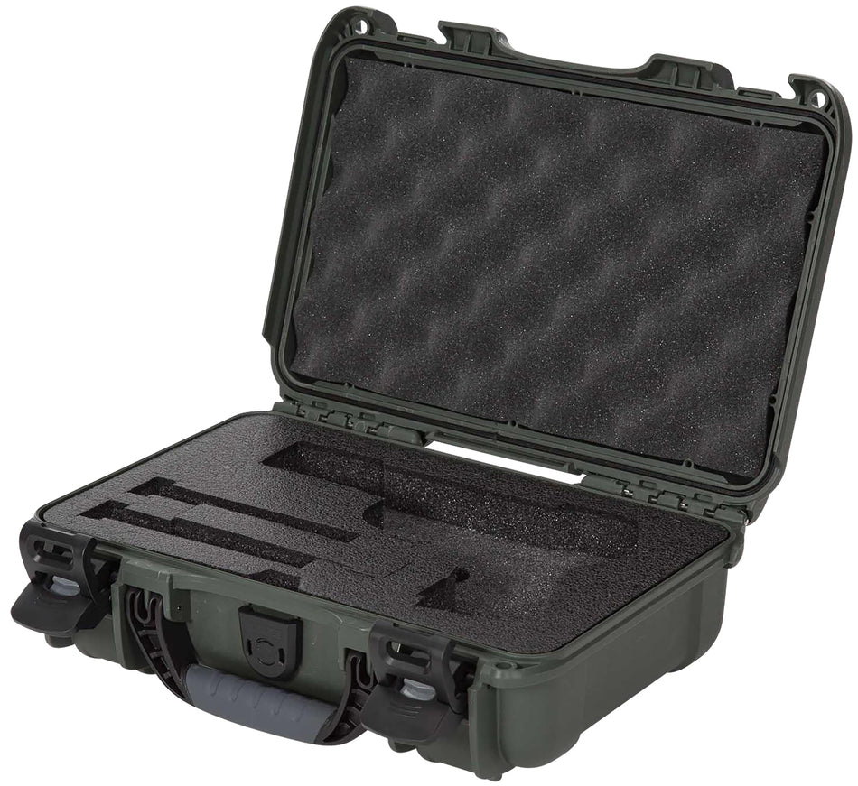 Nanuk 909 Classic Gun Case Waterproof Airline Approved Olive with Closed-Cell Foam 11.44" x 7" x 3.68" Interior